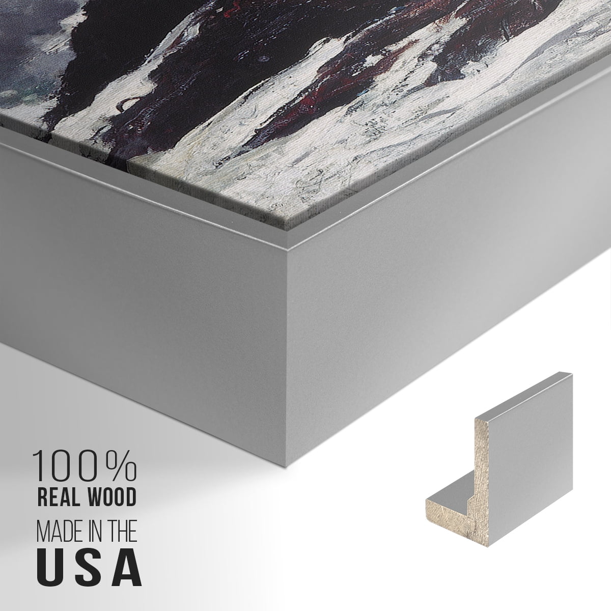 Vintage Landscape-XXXV By Wexford Home Framed in Silver Wood Gallery Wrapped Canvas 27 in. x 41 in.