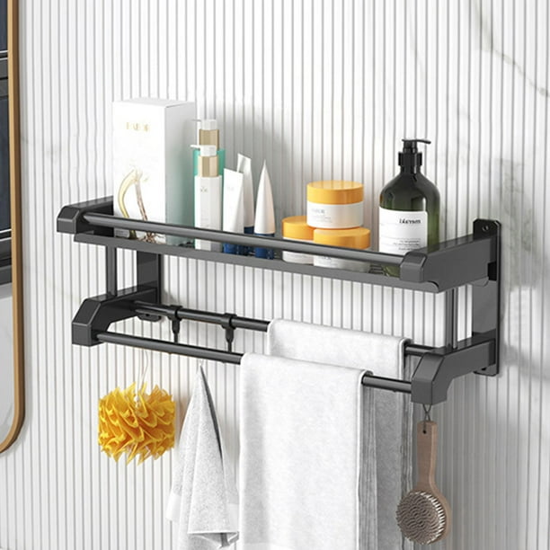 Beishini Bathroom Hotel Bath Towel Rack with Double Towel Bar 23inch