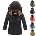 thumbnail image 6 of Otqutp Fleece Lined Winter Coat for Teen Boys Waterproof Windproof Jacket Parka Quilted Warm Outerwear with Detachable Hood, 6 of 7