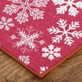 thumbnail image 2 of Mohawk Home Prismatic Snowflakes Red Contemporary Theme Christmas Precision Printed Scatter, 1'6"x2'6", Red, 2 of 6