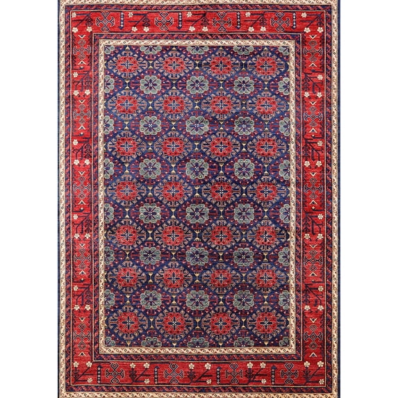 Ahgly Company Machine Washable Indoor Rectangle Industrial Modern Rose Dust Purple Area Rugs, 6' x 9'