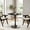 Black, variant on 27.6" Walnut Round Dining Table - Mid-Century Modern Bistro Table for Small Spaces