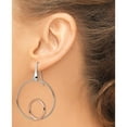 thumbnail image 3 of Ss/Gold Plated Jbsp's Sterling Silver Rh-P Rose-Tone Polished Dangle Earrings (55.5 X 38.6) Made In Italy qle1379, 3 of 5