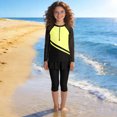 thumbnail image 2 of Girls Modest Swimsuit Full Coverage Swimwear Burkini Swimming Tops Capri Skirt Pants Rash Guard Set 3 Piece, 2 of 7