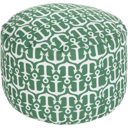 Surya Rug Round Ivory Pouf 20 x 13 in. - Ivory - 100% Polyester