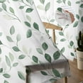 thumbnail image 5 of Eucalyptus Leaves Sheer Curtains 96 Inches Long 2 Panels Set, Window Sheer Curtains for Living Room/Bedroom, Watercolor Summer Botanical Green Light Filtering Rod Pocket Curtain 52'' x 96'' x 2, 5 of 7