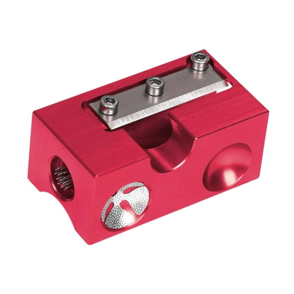 Vsenkes 8 in 1 Pool Cue Tip Repair Tool Portable Professional Snooker Cue Tip Shaper Red