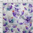 thumbnail image 2 of oneOone Cotton Cambric Fabric Flower Watercolor Fabric Prints By Yard 56 Inches Wide, 2 of 4