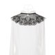 thumbnail image 3 of COLLAR FALSO DESMONTABLE INSPIRE CHIC, CAPA MINI SEMI TRANSPARENTE CON BORDADO PARA BLUSA NEGRO-2, 3 of 5