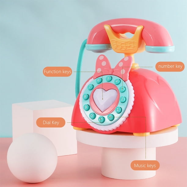 Jouets pour Filles Nouveaux Jouets Téléphoniques Princesse Musique Apprentissage Chinois et Anglais Éducation Précoce Téléphone Fixe Jouets pour Garçons et Filles Jouets pour 1 An en Liquidation
