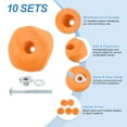 thumbnail image 3 of Rock Climbing Holds, 10 Pcs Climbing Rock Wall Grips with Single Holes for Playground Accessories, Yellow-A, 3 of 7