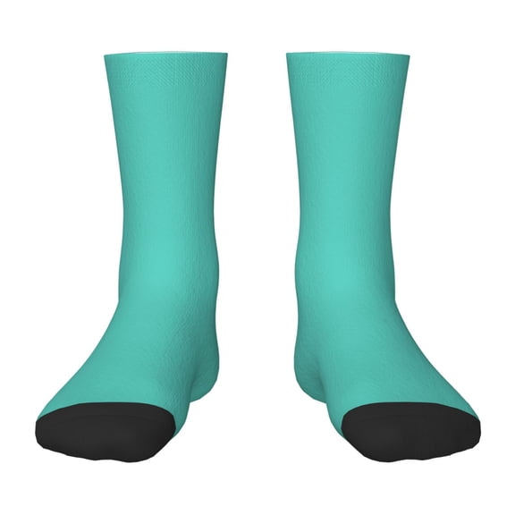 Naloa Teal Turquoise Kids Socks Unisex Kids and Toddlers' Crew Socks, ,1 Pairs