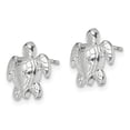 thumbnail image 3 of FJC Finejewelers 925 Sterling Silver Button Polished Mini Sea Turtle Post Earrings 13 mm x 11 mm, 3 of 6