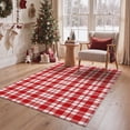 thumbnail image 2 of KUETH 3'x5' Christmas Machine Washable Area Rug, Non-Slip Rugs for Bedside, Entryway and Small Living Space, Red, 2 of 8