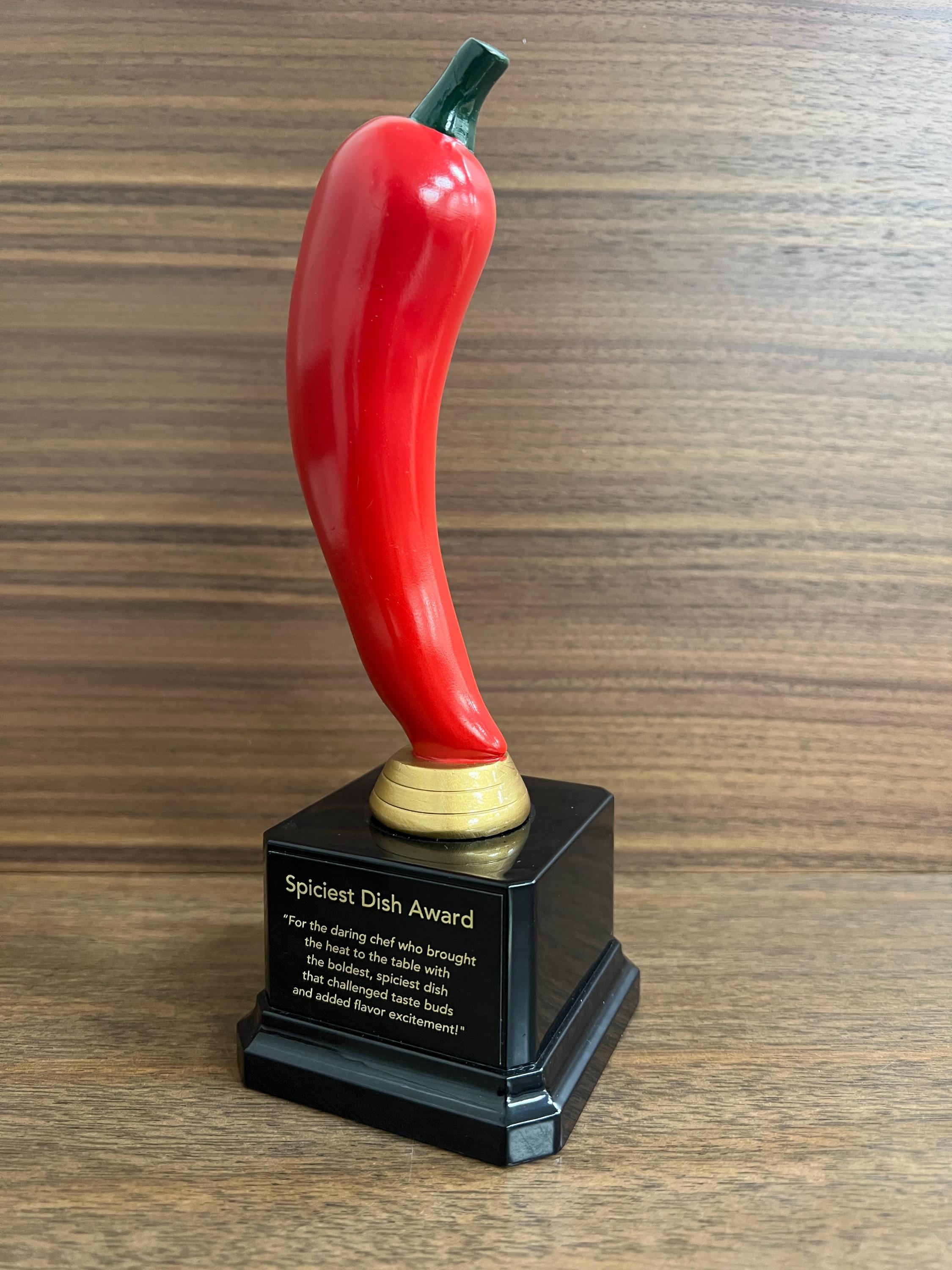 Spiciest Iftar Dish Trophy – Custom Engraved Ramadan Award, Personalized Cooking Prize Gift