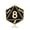 Gold / Black, variant on D8 Eight-Sided Die Hard Enamel Lapel Pin
