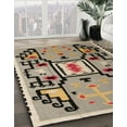thumbnail image 3 of Ahgly Company Machine Washable Indoor Round Abstract Coffee Brown Area Rugs, 6' Round, 3 of 7