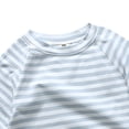 thumbnail image 5 of YDFCWXW Little Kids Striped T-Shirt Boys Girls Short Sleeve Cotton Tee Tops Toddler Raglan Sleeve Crewneck Shirt (Light Blue, 9-12 Months), 5 of 8