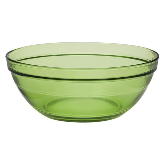 Gigogne Glass Stackable Mixing Bowls/Prep Bowls Set of 6, Green. 32¾ oz./ 6.75" 32-3/4 oz