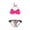 pink, variant on Kenneth Cole Womens Push Up Side Tie 2 Piece Bikini, Pink, Medium
