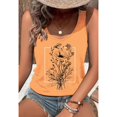 thumbnail image 4 of Gpoecd Débardeurs à Col Rond pour Femmes, Mode Décontractée, Imprimé Floral, Col Rond, Sans Manches, Haut de Type Veste avec Camisole pour Femmes 12_Yellow,S, 4 of 5