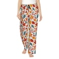 thumbnail image 1 of Balery Autumn Leaves Pantalones de pijama para mujer, pijamas ultraligeros, pantalones de estar por casa-Medium, 1 of 6