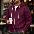 thumbnail image 4 of Diufon Zip Up Hoodie Men Long Sleeve Big and Tall Going Out Hooded Jackets Fall Winter Warm Pullover Sweatshirts, 4 of 8