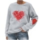 thumbnail image 3 of RKSTN Valentine Gifts Sweatshirts for Women Oversized Crewneck Valentine's Day Heart Graphic Print Hoodless Sweatshirt Womens Casual Plus Size Round Neck Loose Comfy Sweatshirt Fall Spring Clothes, 3 of 6