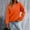 Orange, variant on HOMBOM Soft Sweatshirts for Women Crew Neck Beige Plain Tops Pullover Winter Long Sleeve Loose Sweatshirt S