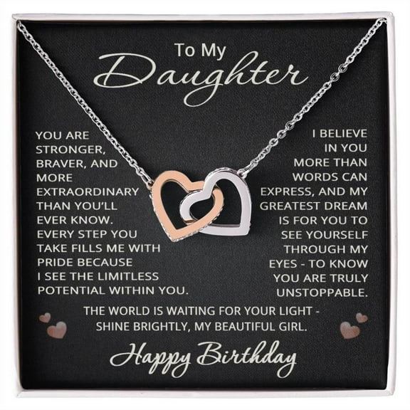 Happy Birthday Gifts from Mom Dad for Daughter Happy Birthday Necklace Heart Pendant Jewelry