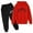 Red, variant on Children's Casual Letter Printed Long Sleeve Hoodie and Jogger Sweatpants, 2 PC Unisex Tracksuit Set, Active Outfit