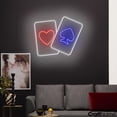 thumbnail image 2 of Craftnamesign Poker Card Neon Light, Poker Card Led Sign, Casino Lounge Neon Sign Wall Art, 2 of 5