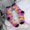 thumbnail image 5 of Pofeuu Magic Mushrooms Print Crew Socks, Adult Running Hiking Socks for Youth and Adult, 5 of 6
