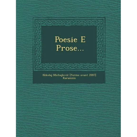 Poesie E Prose... (Paperback)