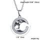 thumbnail image 4 of GOOHOCHY 2 piezas Set LOVEYOU Nota musical y Moon Link Chain Puzzle Colgante Collar Crystal Rhinestones Pareja Collar Valentines Jewelry Gift para amantes (Plata), 4 of 6