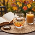 thumbnail image 6 of Leeye Thanksgiving Stemless Wine Glass - Fall Squirrel & Pumpkin Design, 2D Printed, for Home & Holiday (Style C), 6 of 6