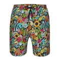 thumbnail image 3 of Goofa Color Summer Printed Mens Swim Trunks Summer Quick Dry Short Beach Swimwear Bathing Suits-Medium, 3 of 9