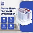 thumbnail image 4 of Really Useful Box 35L Transparent Storage Container with Snap Lid, 4 Pack, 4 of 8