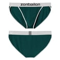 thumbnail image 2 of TANBOM Men's Low Rise Elastic Breathable Contoured Pouch Nylon Triangle Underwear, Green, 1-Pack, XXL, 2 of 6