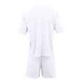 thumbnail image 3 of YLSDY Men's Two Piece Oversized Street Wear Sets Shorts Sets Short Sleeve Crew Neck and Hip Hop Drawstring Solid Shorts Summer Casual Workout Homewear Outfits White XL, 3 of 8