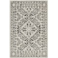 thumbnail image 2 of Hauteloom Megargel Boho Vintage Damask Floral Area Rug - Farmhouse Traditional Medallion Carpet for Living Room, Bedroom - Transitional - Gray, Beige - 18" Sample, 2 of 13