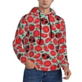 thumbnail image 2 of Pofeuu Cute Tomato Print Mens Casual Hooded Collar Drawstring Hoodies Pullover Sweatshirts Casual Long Sleeve Shirts-4X-Large, 2 of 7
