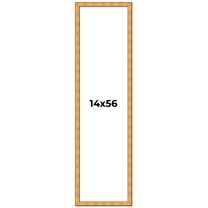 14x56 Frame Gold Rustic Solid Wood Picture Frame | 1.25 Inch Wide Moulding | Rustique Gold