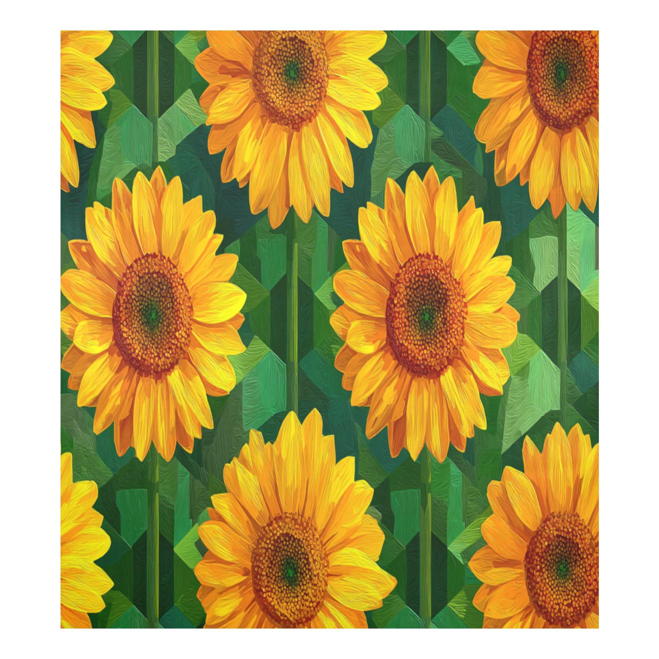 Dishwasher Magnetic Refrigerator Magnet Cover Sticker Home Decorative 23"x26" Oil Sunflower Pattern