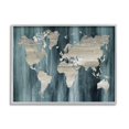 thumbnail image 4 of Stupell Industries Rustic Grain Patterned World Map Country Shapes Graphic Art Gray Framed Art Print Wall Art, Design by Nan, 4 of 5