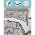thumbnail image 4 of Blue Red Ethnic Full Size Down Alternative Comforter, Lightweight Comforter Quilt Bedding Set with Pillow Shams Vintage Modern Geometric Abstract Art All Seasons Bed Comforter Duvet Insert 78"x90", 4 of 7