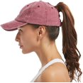 thumbnail image 3 of Vin Rouge-Gorra de béisbol de algodón lavado para mujer, 3 of 5