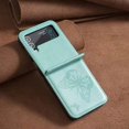 thumbnail image 5 of Feishell Samsung Z flip 4 Case Butterfly Embossed Pattern Premium Leather Shockproof Lightweight Dustproof Protective Folding Phone Case Cover for Samsung Galaxy Z flip 4, Blue, 5 of 8