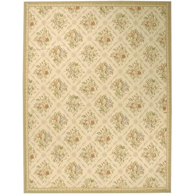 Due Process Stable Trading Tapis de Zone Aubusson Arras Ivoire & Beige, 3 x 5 Pieds