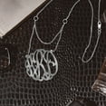thumbnail image 3 of Personalized Handmade Gated Monogram Necklace in Sterling Silver or 14kt Gold Plated Sterling Silver, 3 of 4